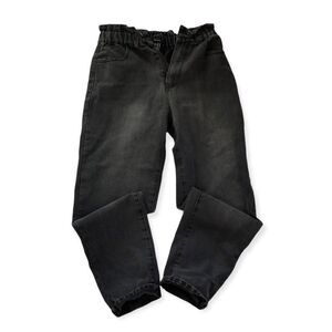 Forever 21 Distressed Black Paper Bag Jeans Sz Medium